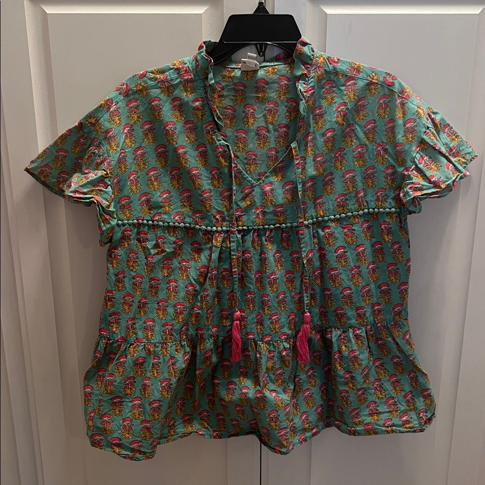 Ivy Jane Floral Boho Top XS